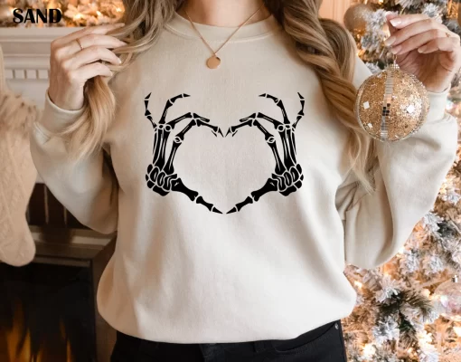 Skeleton Hand Heart Shirt