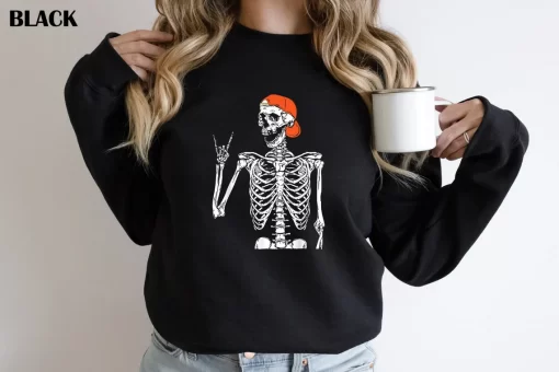 Skeleton Hand Rock On Sweatshirt