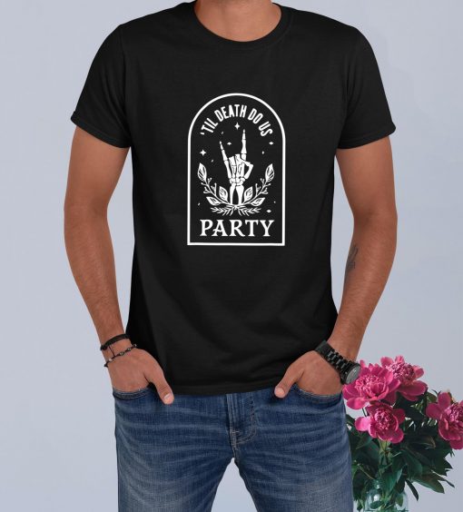 Til Death Do Us Party Bachelorette Matching Bridal Skeleton T-Shirt