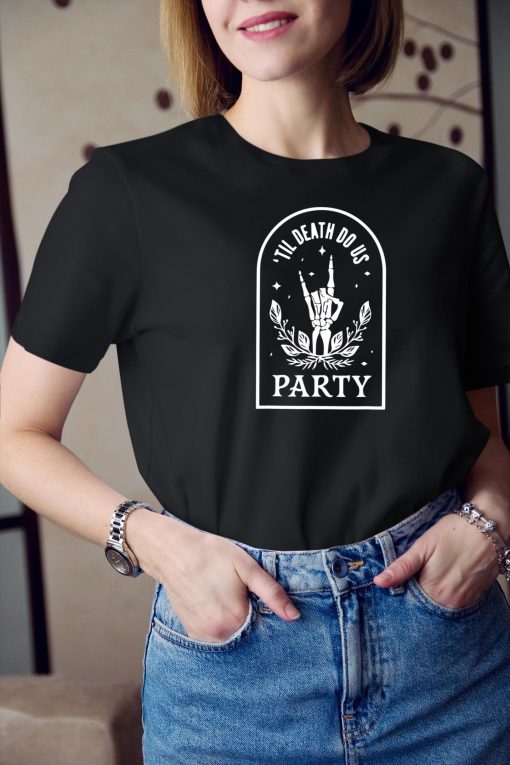 Til Death Do Us Party Bachelorette Matching Bridal Skeleton T-Shirt