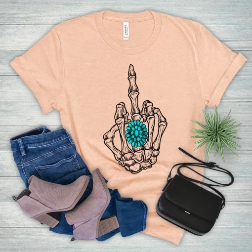 Turquoise Ring Skeleton Unisex T-Shirt