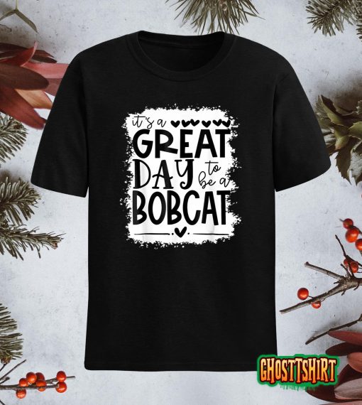 Bobcats School Sports Fan Team Spirit Mascot Gift Bleached T-Shirt
