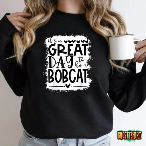 Bobcats School Sports Fan Team Spirit Mascot Gift Bleached T-Shirt