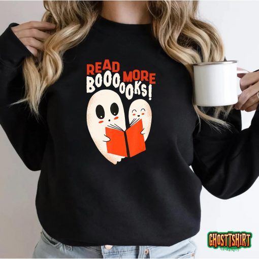 Cute BOO Read More Book Librarian English Teacher Halloween T-Shirt