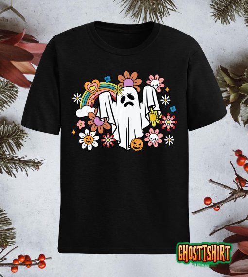 Cute Vintage Halloween 2022 Spooky Ghost Floral Hippie Sweatshirt