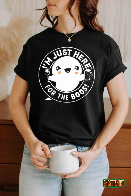 Funny Halloween I’m just here for the boos costume T-Shirt