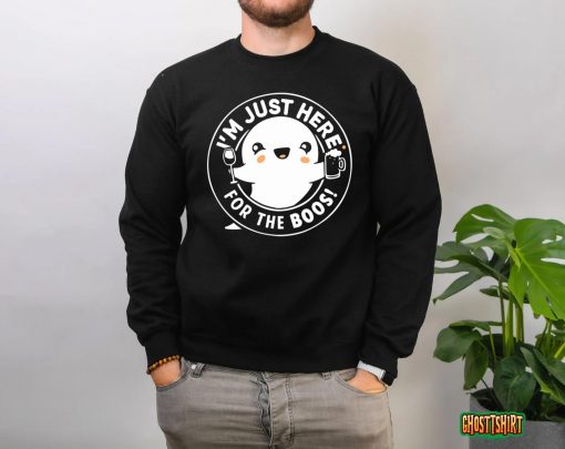 Funny Halloween I’m just here for the boos costume T-Shirt