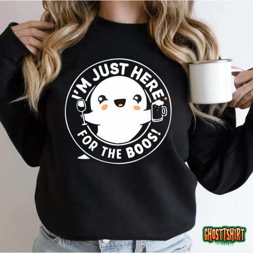 Funny Halloween I’m just here for the boos costume T-Shirt