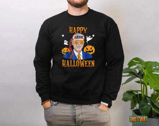 Funny Joe Biden Happy Halloween Confused 4th of July 2022 T-Shirt