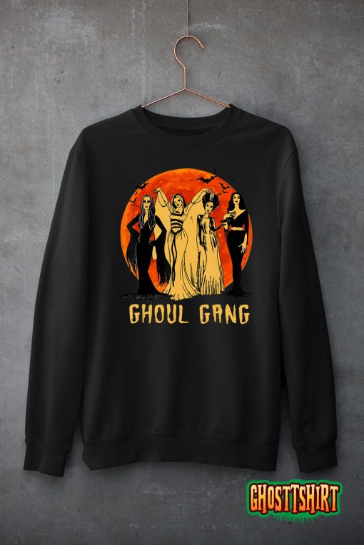 Ghoul Gang Horror Goth Queens Halloween Bride Frankenstein T-Shirt