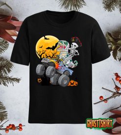 Halloween Monster Truck Dinosaur Trex Skeleton Pirate Boys Classic T-Shirt
