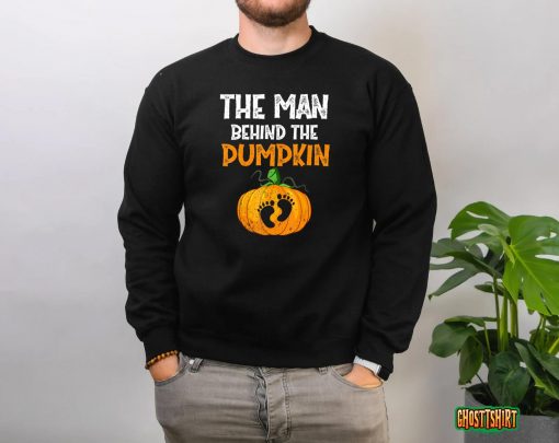 Halloween Pregnancy 2022 Men Expecting Pumpkin Costume T-Shirt