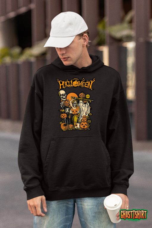 Happy Halloween 2022 Scary Creatures Pumpkin Head Ghost T-Shirt