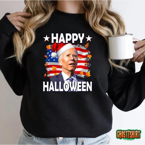 Happy Halloween Confused Biden US Flag Halloween 2022 T-Shirt