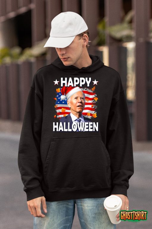 Happy Halloween Confused Biden US Flag Halloween 2022 T-Shirt
