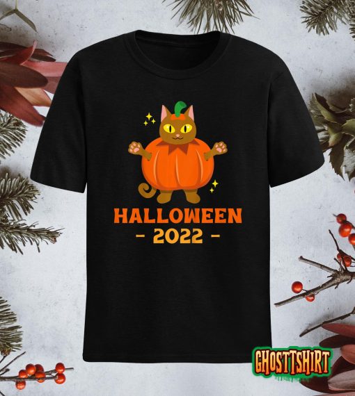 Kids Cat Halloween Shirts For Boys Kids Girl Happy Halloween 2022 T-Shirt