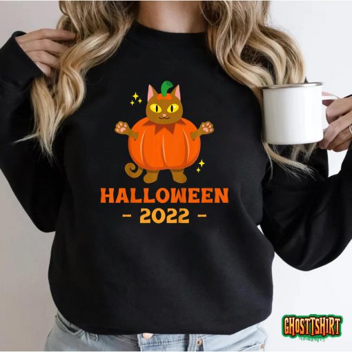 Kids Cat Halloween Shirts For Boys Kids Girl Happy Halloween 2022 T-Shirt