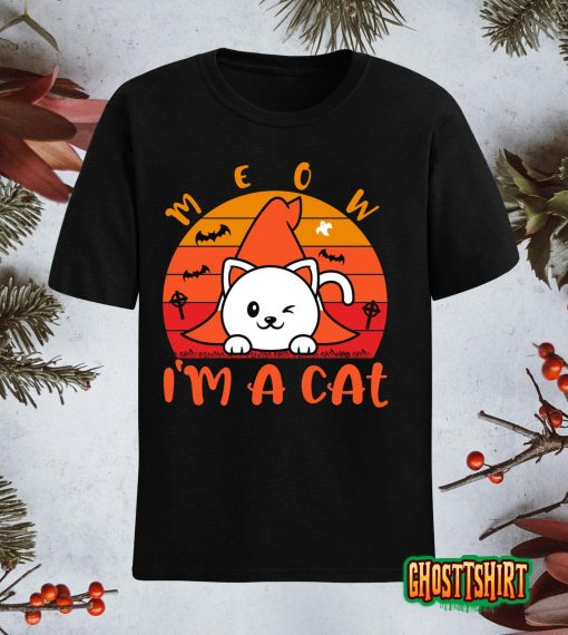 Meow Im A Cat Halloween T-Shirt