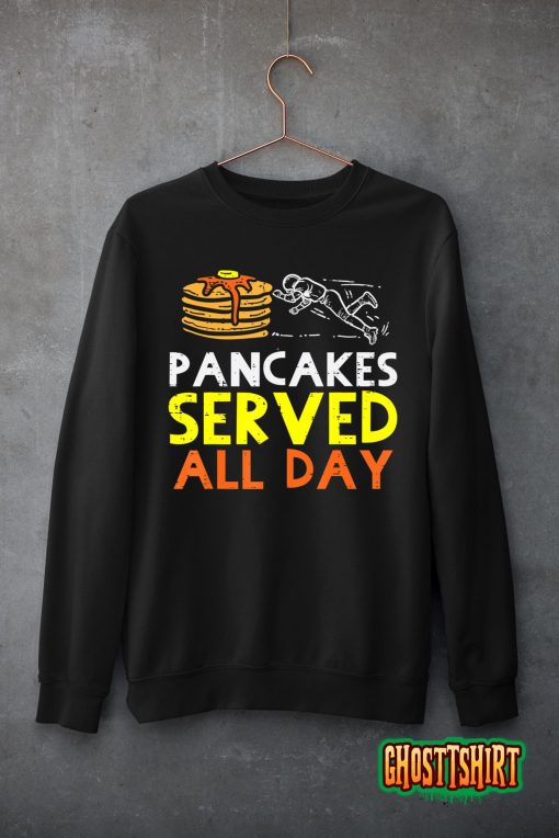 Pancakes Served American Football Funny Offensive Lineman T-Shirt