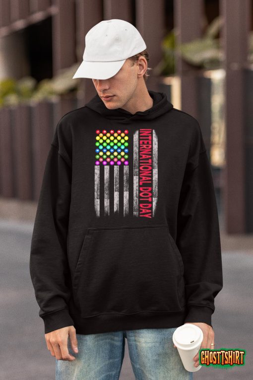 Polka Dot Day 2022 International Dot Day Ameica Flag T-Shirt