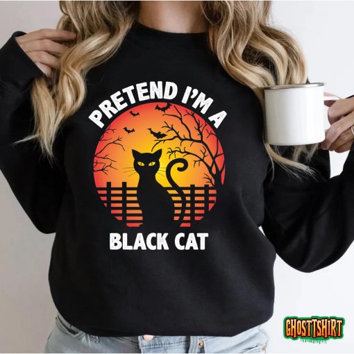 Pretend Im a Black Cat Halloween 2022 Gifts Funny and Scary Classic T-Shirt
