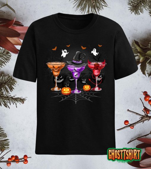Three Glasses Of Margarita Shirt Funny Halloween Wine Lover T-Shirt