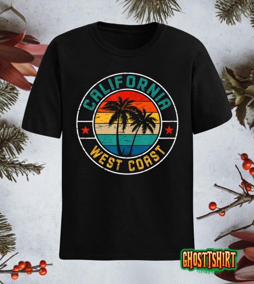 Vintage 60s 70s West Coast Beach Funny Palm Tree California T-Shirt