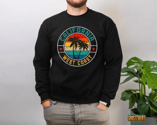 Vintage 60s 70s West Coast Beach Funny Palm Tree California T-Shirt
