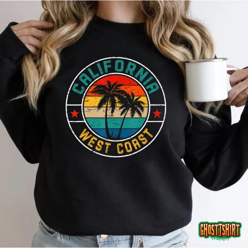 Vintage 60s 70s West Coast Beach Funny Palm Tree California T-Shirt