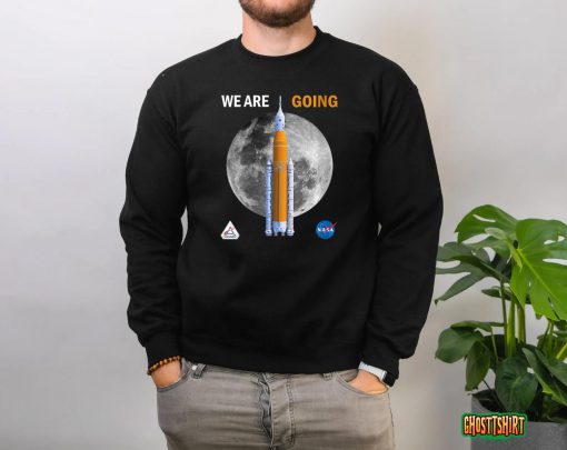 Womens NASA Artemis We Are Going Moon SLS Insignia Meatball T-Shirt