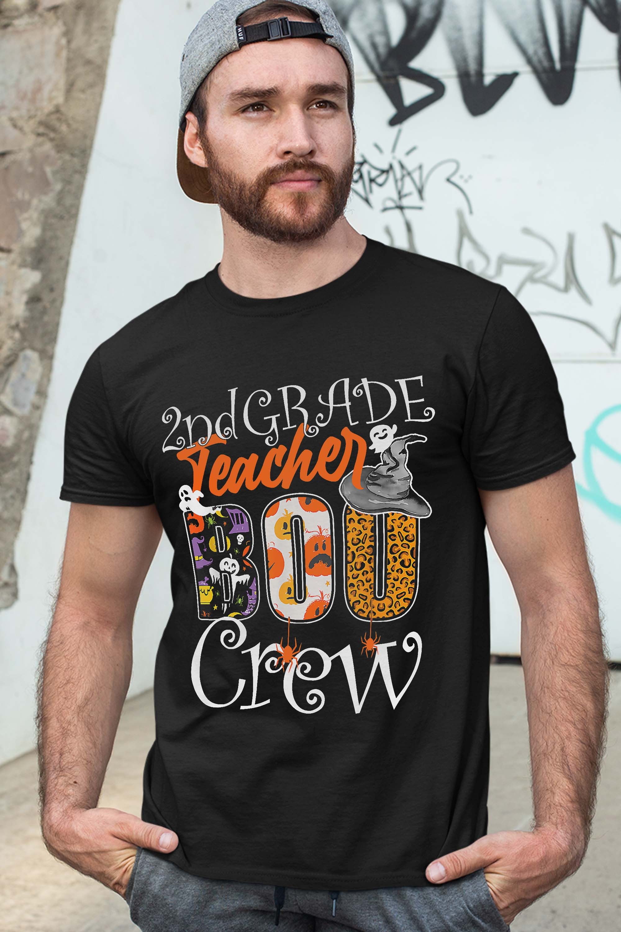 2nd Grade Teacher Boo Crew Halloween Second Grade Teacher T-Shirt
