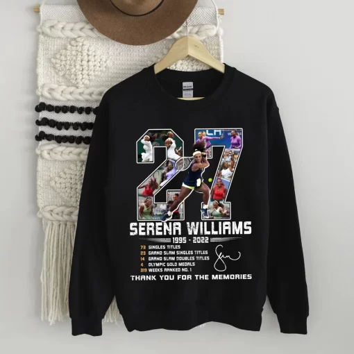 Serena Williams 27 Years With Signatures Sweatshirt