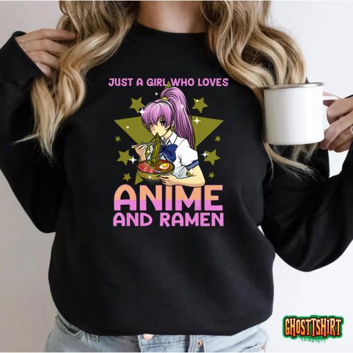 Anime Art For Women Teen Girls Anime Merch Ramen Anime Lover T-Shirt