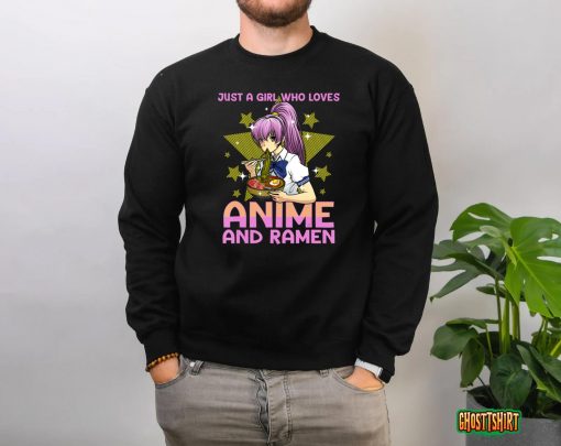 Anime Art For Women Teen Girls Anime Merch Ramen Anime Lover T-Shirt