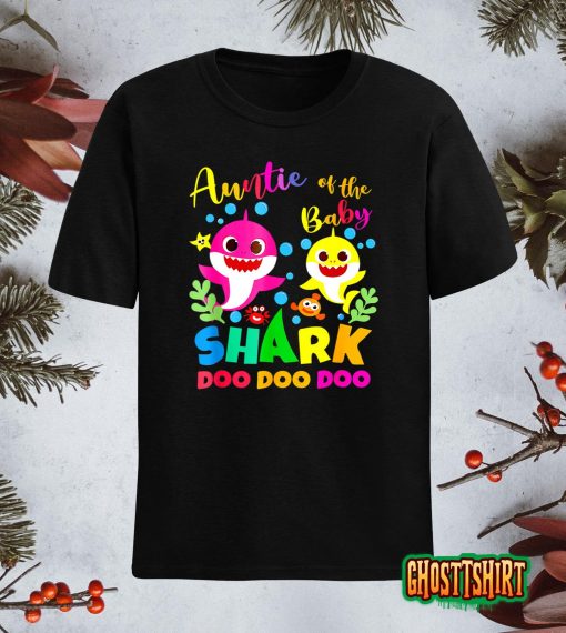 Auntie Shark Birthday Auntie Shark Shirts Family Mother’s T-Shirt