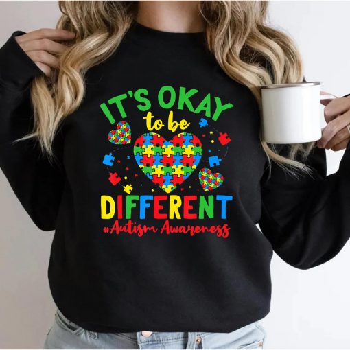 Autism Support It’S Okay To Be Different Autism Awareness T-Shirt
