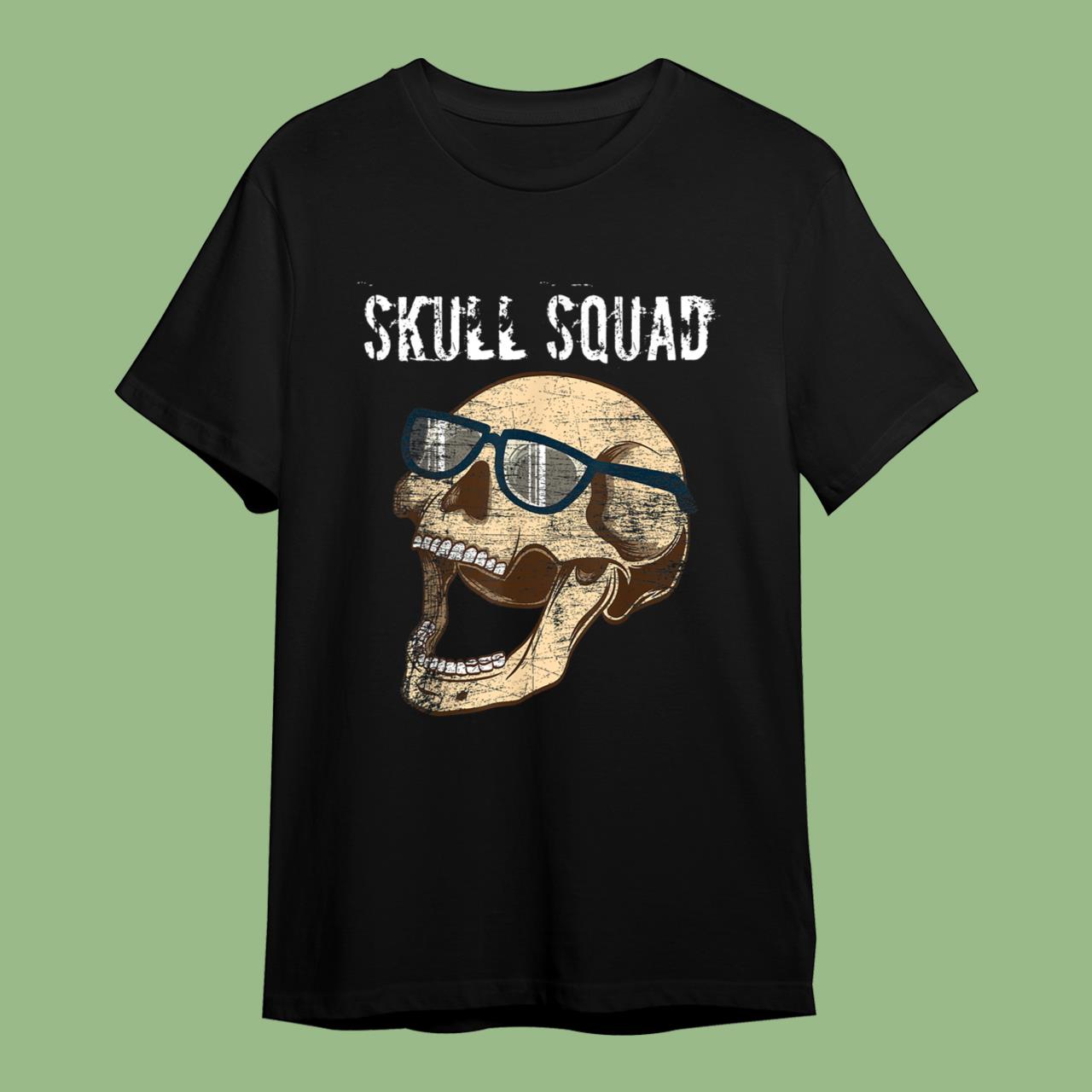 Bones Skull Squad Skeleton Halloween Horror Movies T-Shirt