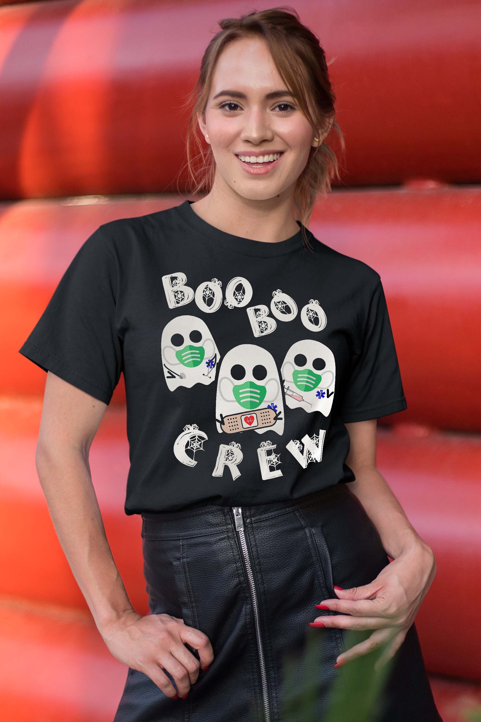 Boo Boo Crew Funny Nurse EMT Paramedic Dr Halloween T-Shirt