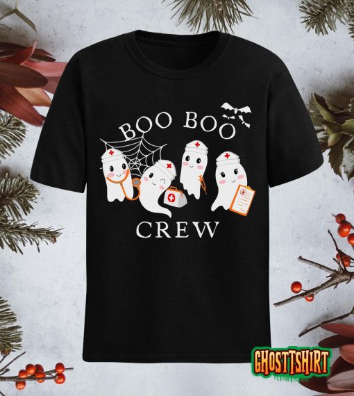 Boo Boo Crew Funny Nurse Halloween Cute Ghost Costume T-Shirt