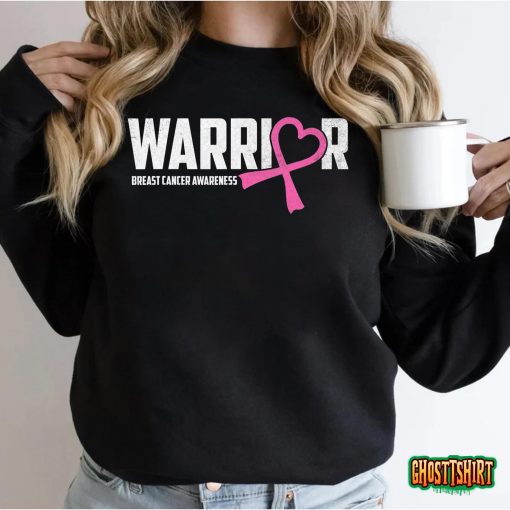Breast Cancer Awareness Warrior Fighter Pink Ribbon Women T-Shirt