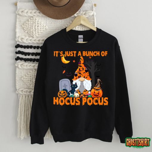 Bunch of Hocus Pocus Pumpkin Gnome Bats Scary Cat T-Shirt