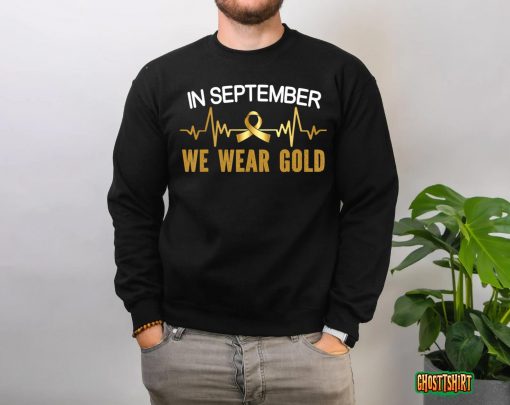 Childhood Cancer Awareness In September We Wear Gold T-Shirt