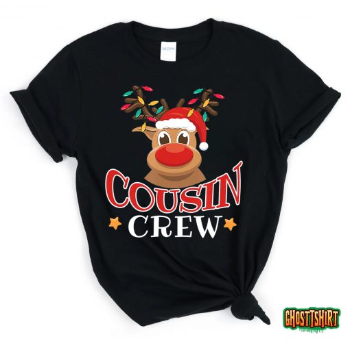 Christmas Cousin Crew Funny Reindeer Matching Pajama Gift T-Shirt