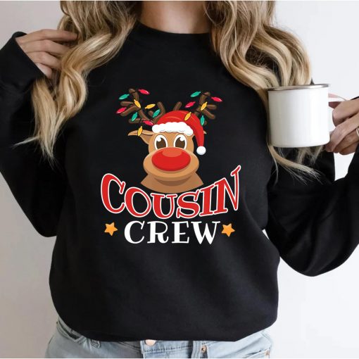 Christmas Cousin Crew Funny Reindeer Matching Pajama Gift T-Shirt