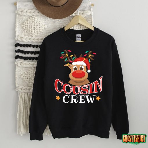 Christmas Cousin Crew Funny Reindeer Matching Pajama Gift T-Shirt
