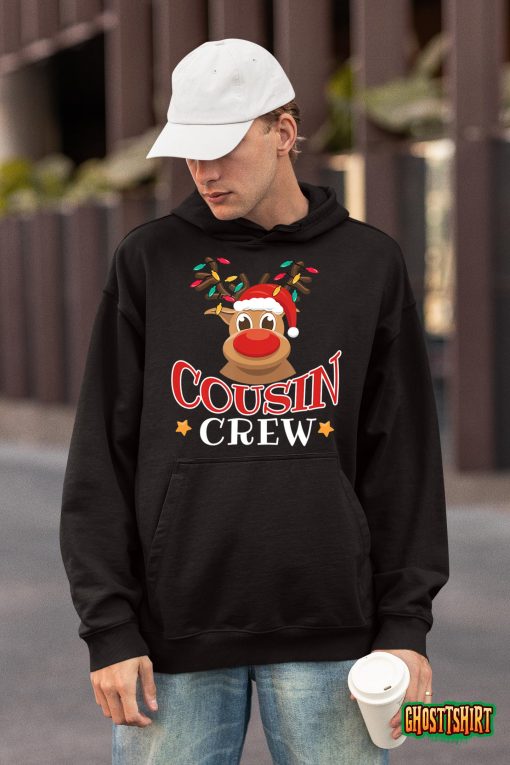 Christmas Cousin Crew Funny Reindeer Matching Pajama Gift T-Shirt