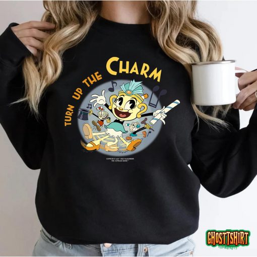 Cuphead Show Ms. Chalice Turn Up The Charm T-Shirt