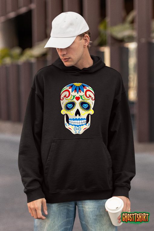 Day of The Dead Halloween Sugar Skull Dia De Los Muertos T-Shirt