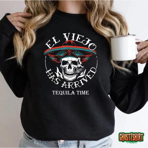 El Viejo Has Arrived Tequila Time Vintage T-Shirt
