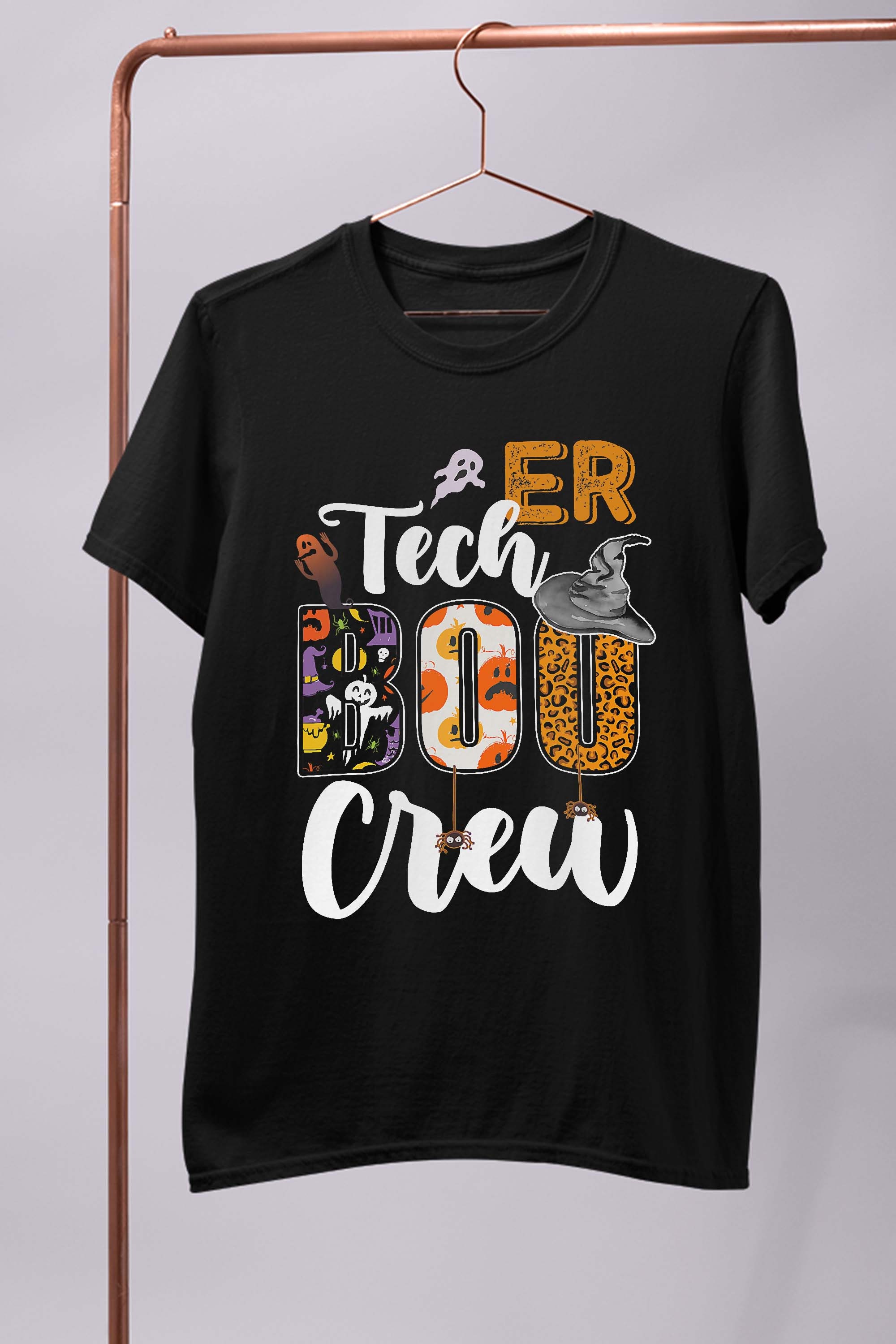 ER Tech Boo Crew Technician Nurse Halloween Matching Costume T-Shirt